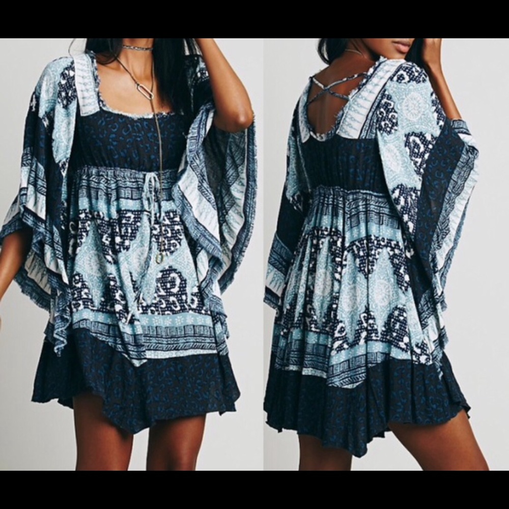 Free People Indigo Heart of Gold Dress